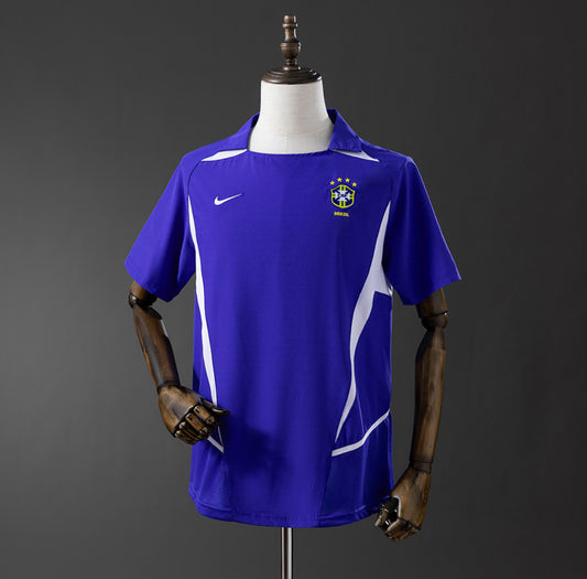 BRAZIL 2002 RETRO JERSEY AWAY