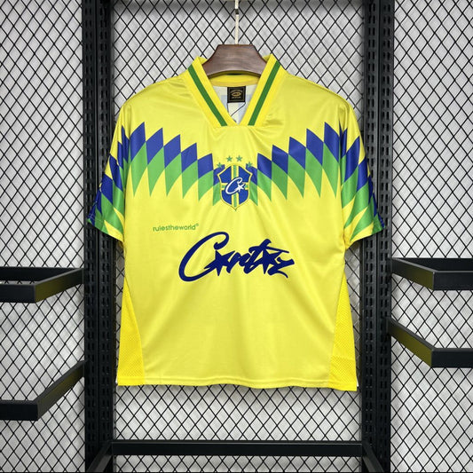 BRAZIL 1995 HOME CORTEIZ RETRO JERSEY